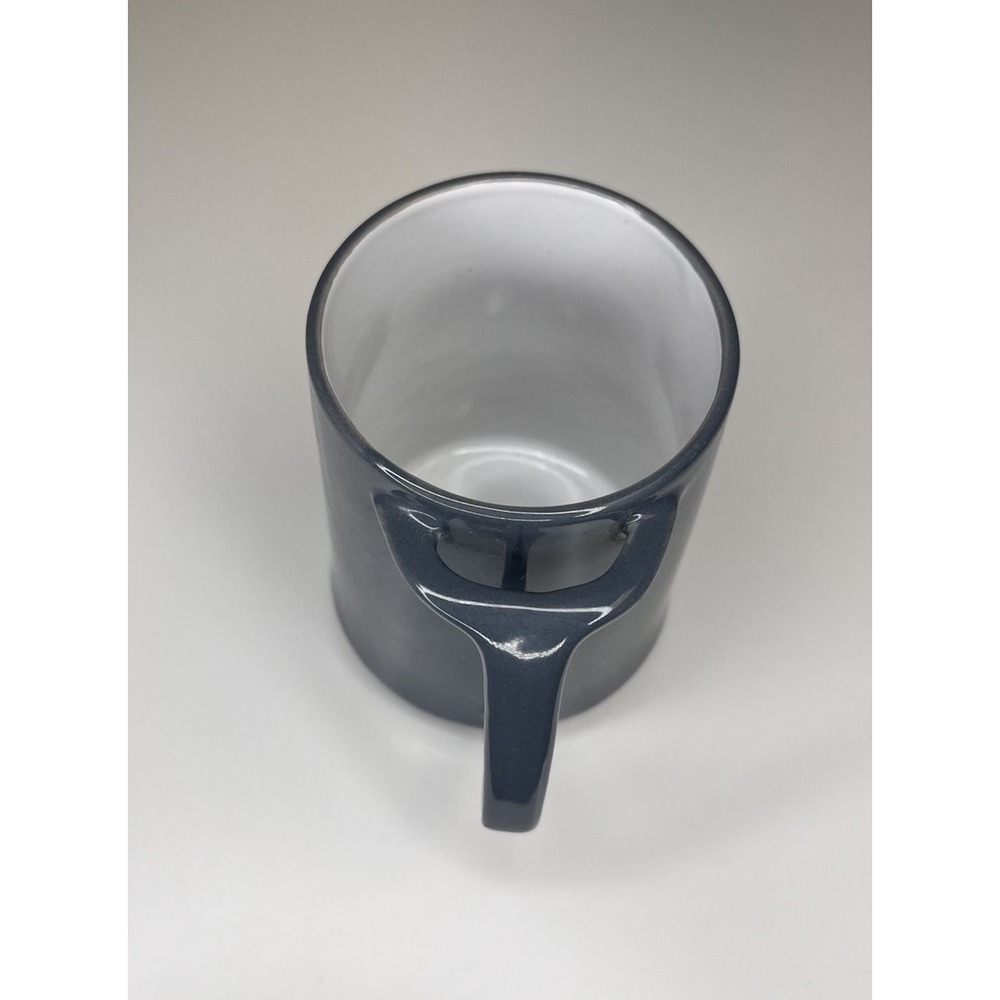 Dansk Kobenstyle Mug Slate Gray Blue MCM Denmark 2 Prong Handle Ceramic - Picture 6 of 10